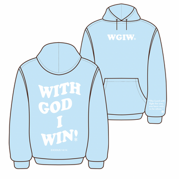 Icy Blue WGIW Puff Print Hoodie