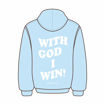 Icy Blue WGIW Puff Print Hoodie