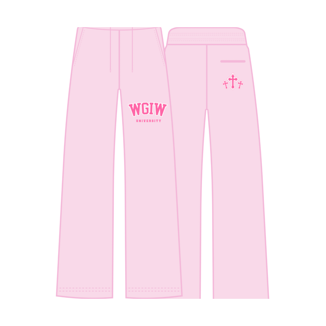 WGIW University Sweatpants - Pink