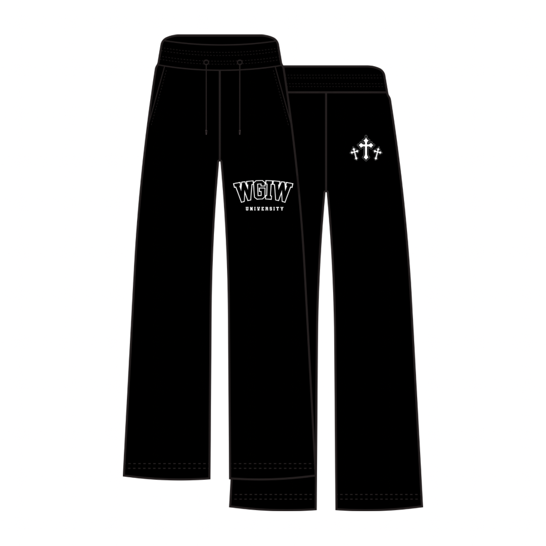 WGIW University Sweatpants - Black – With God, I Win! Clothing