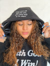 Black Satin Lined WGIW Hoodie