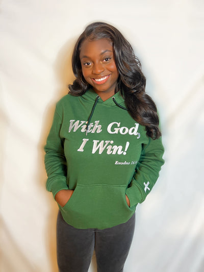 Green Satin Lined WGIW Hoodie