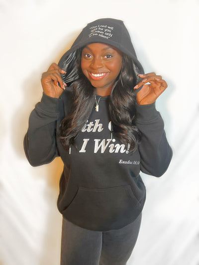 Black Satin Lined WGIW Hoodie