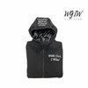 Black Satin Lined WGIW Zip-Up